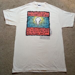 Vintage "How Many Dr's Does It Take to Screw in a Lightbulb" Joke Art Size L